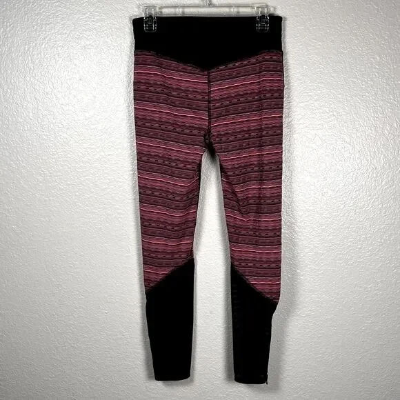 FP Movement Sz M Betty Legging Black Pink Zippers Yoga Dance Surf Run - Picture 2 of 10